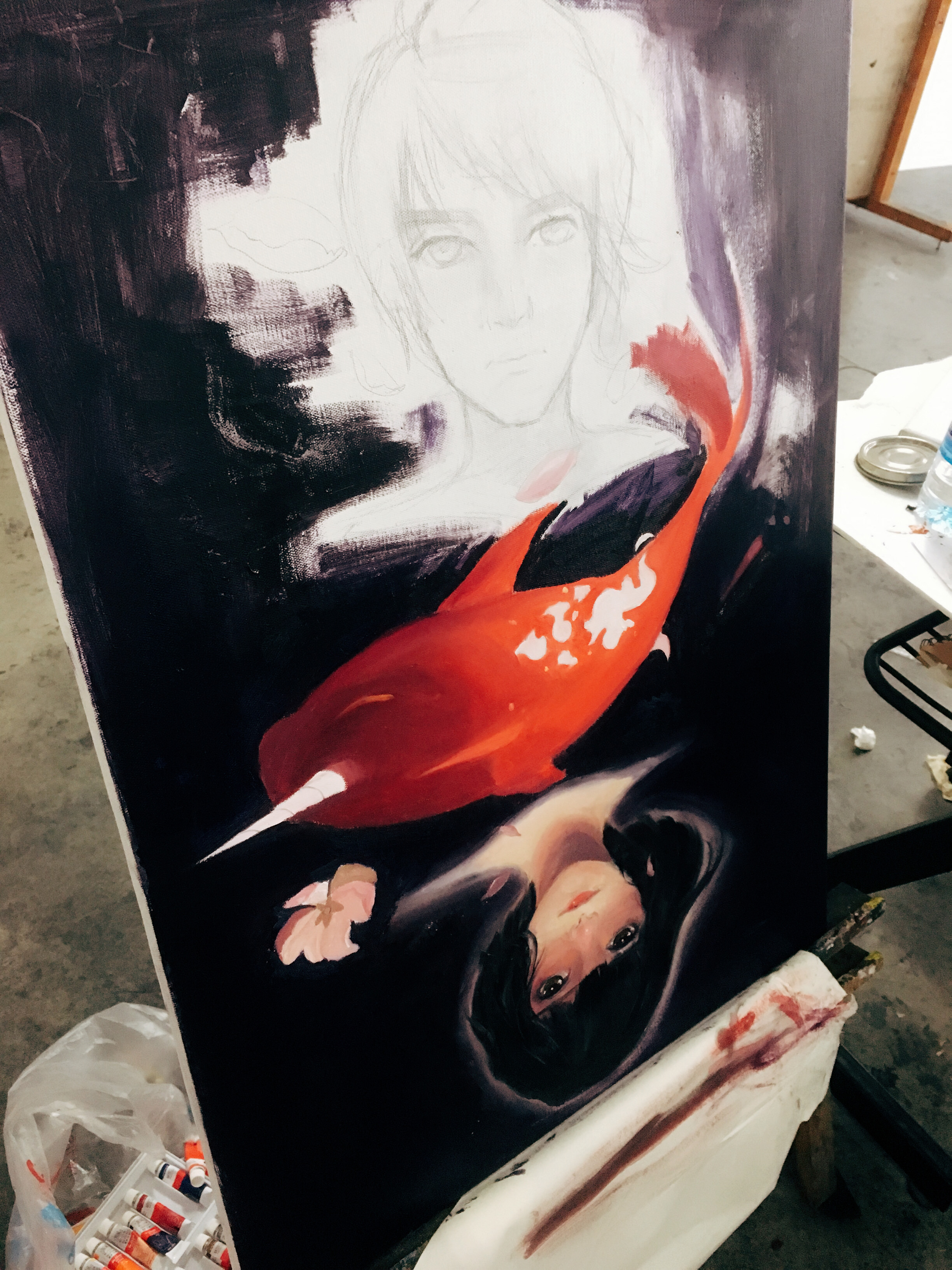 大鱼海棠油画