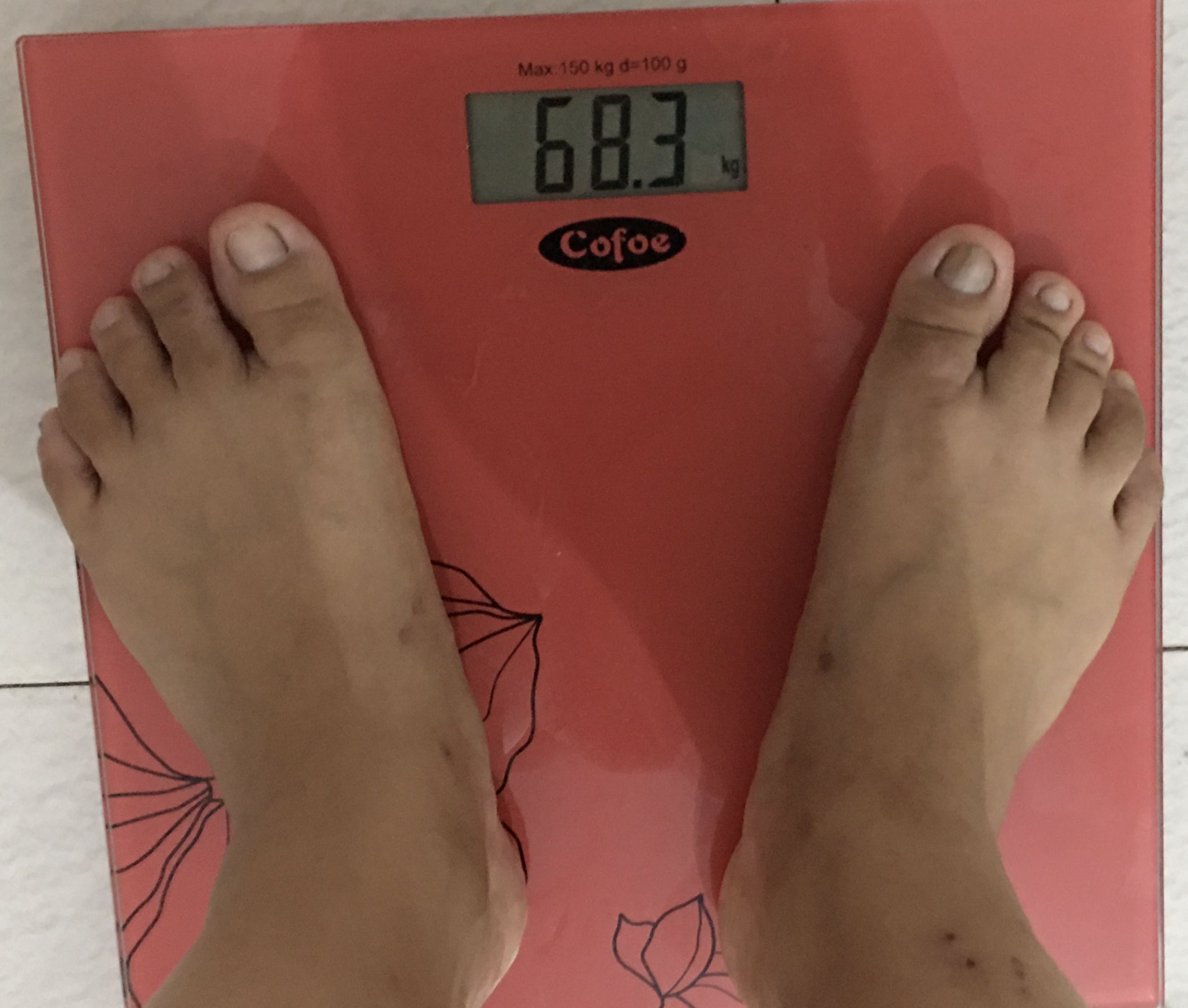 flag:50kg  现体重:68kg  运动 控制饮食