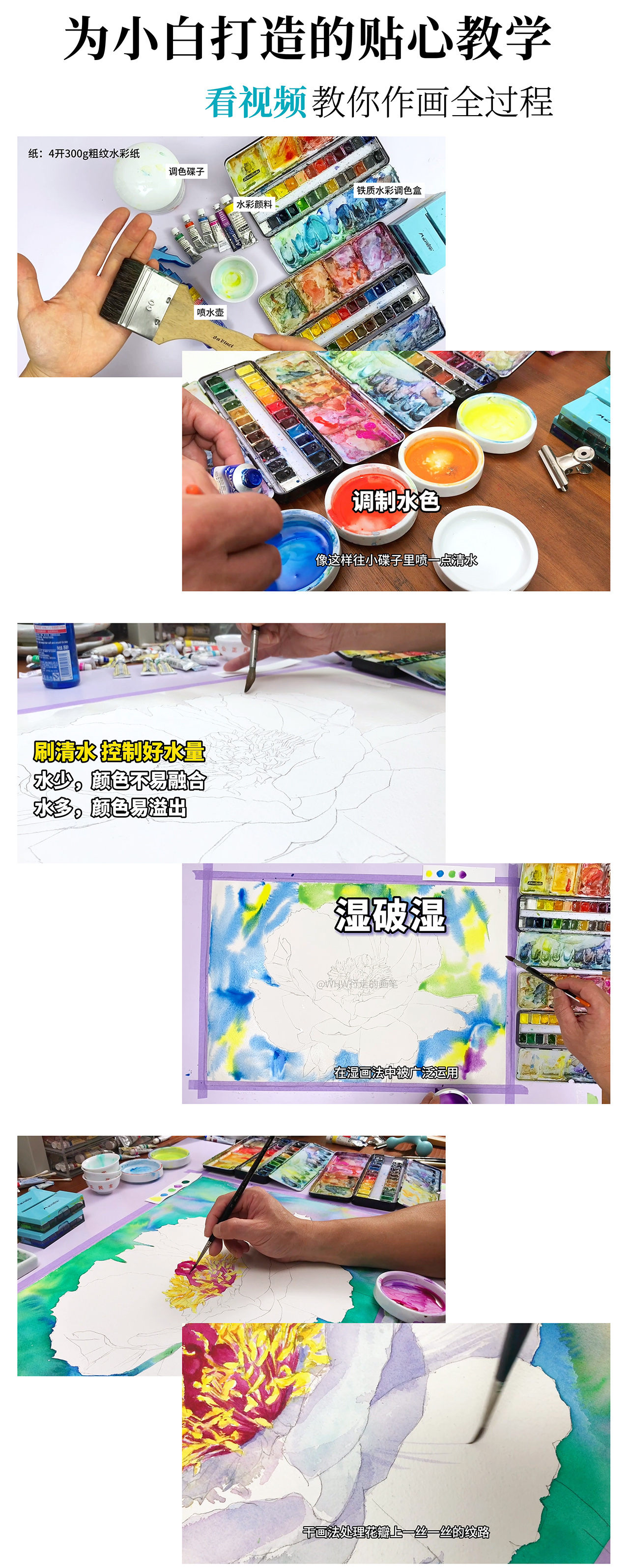 【色彩的艺术-水彩画】入门技法第一期_哔哩哔哩_bilibili