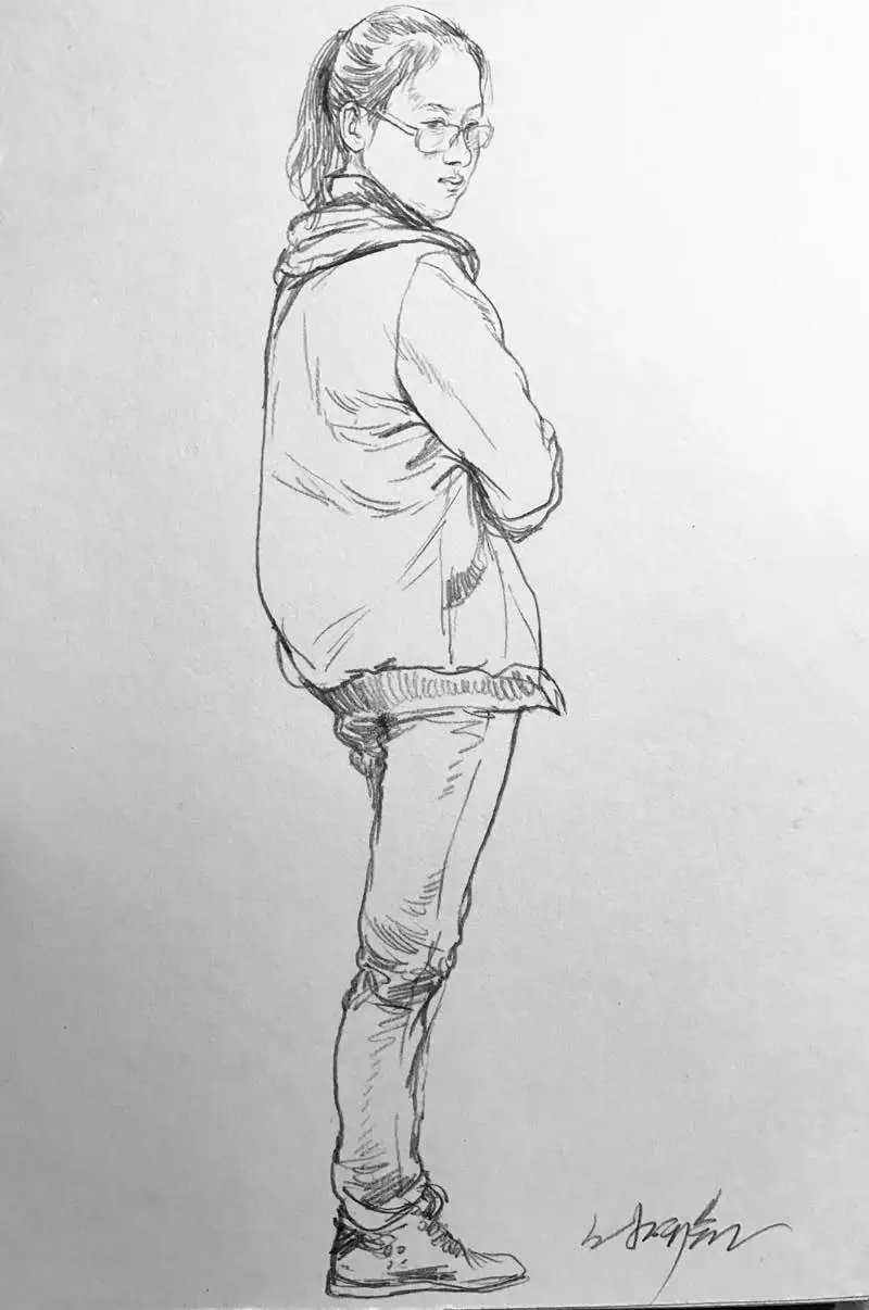 人物十分钟速写,美院博士亲自手法