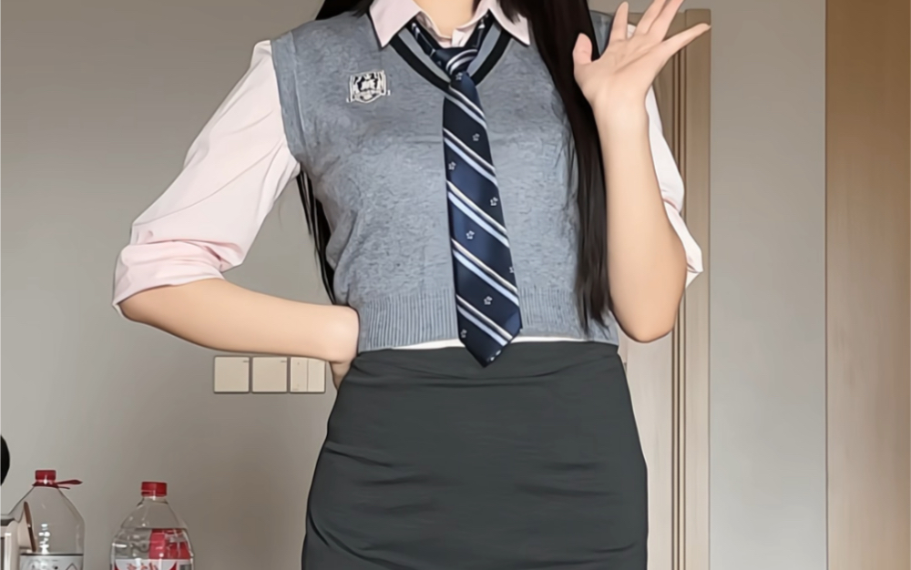 Hello. Your uniformed girlfriend has arrived.