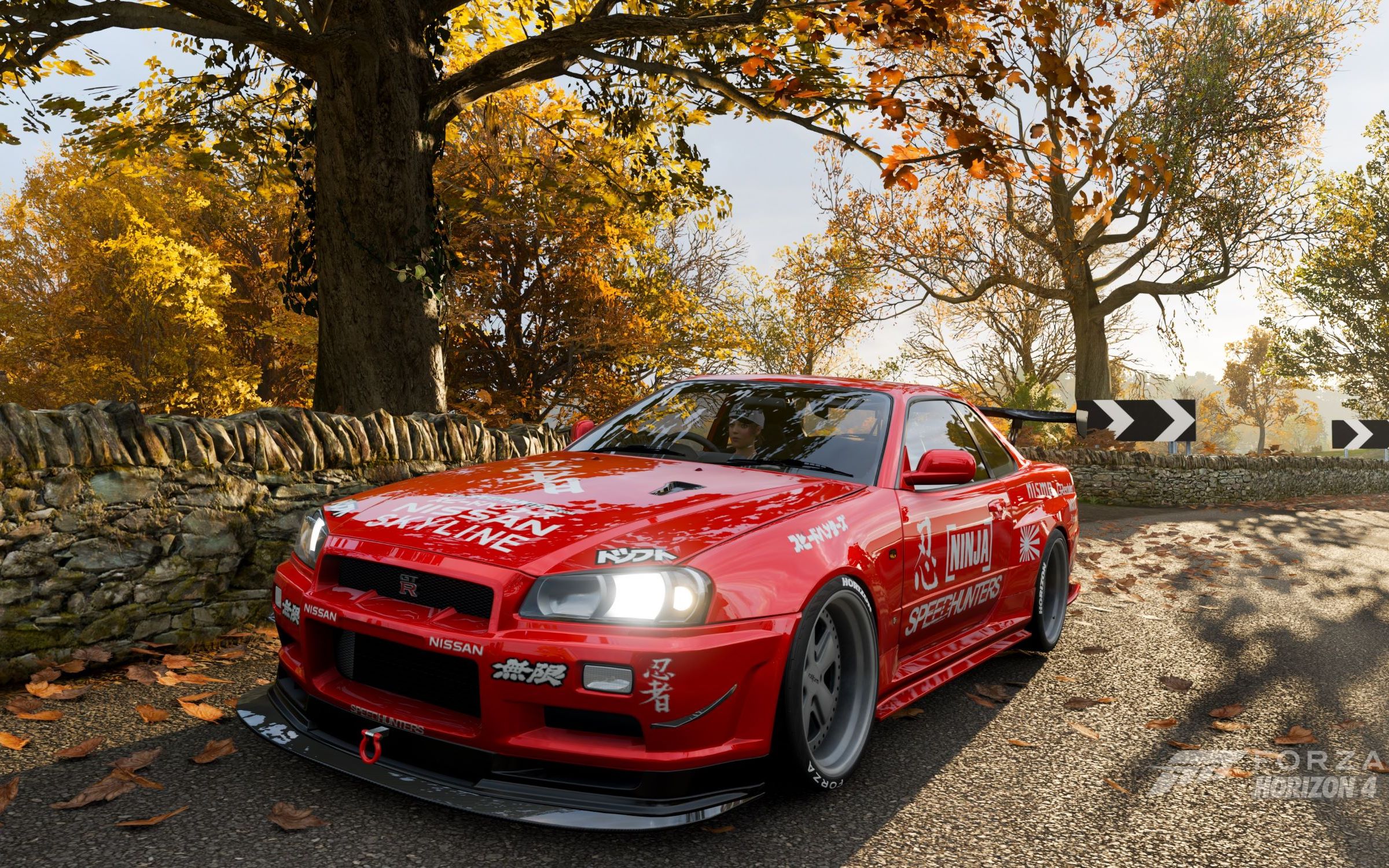 红衣忍者gtr r34山路漂移【极限竞速地平线4】