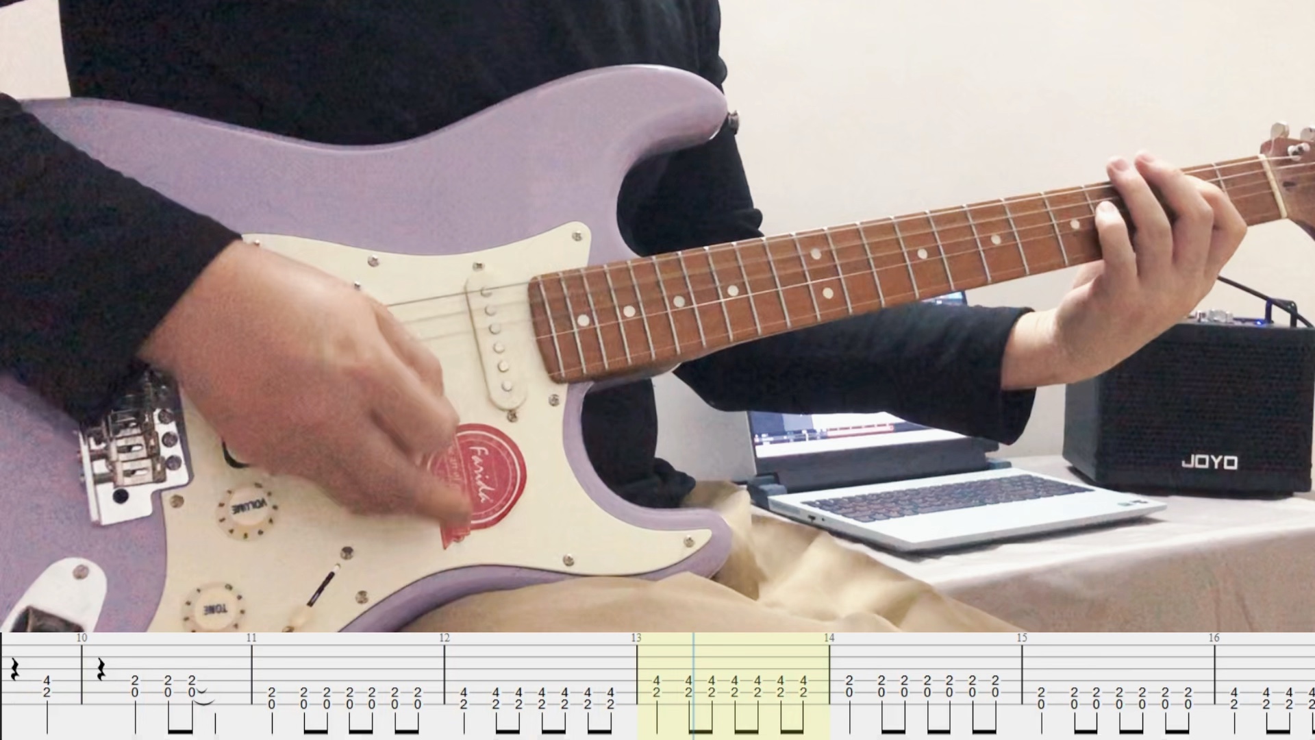 【附谱】这是神奇的《赛尔号》电吉他前奏，下集出教学视频。演奏用琴：法丽达5020薰衣草紫+Joyo Dc15s 音箱 #电吉他 #电吉他教学 #吉他