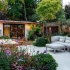 【园艺】大型现代家庭花园，令人惊叹的露台、室外厨房和花园