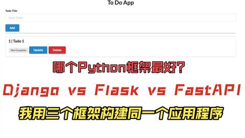 哪个<em class="keyword">Python</em> Web框架最好？Django vs Flask vs FastAPI，我用三种框架构建同一个<em class="keyword">应用程序</em>