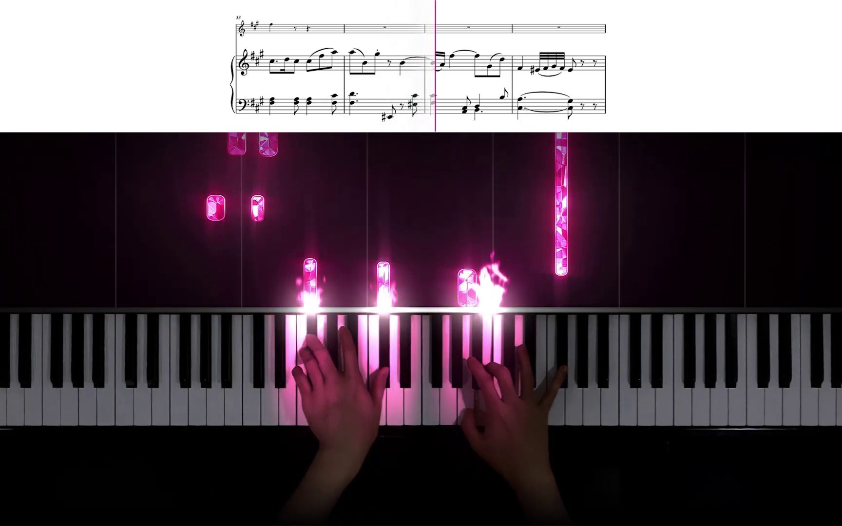 【特效钢琴】莫扎特 第23号钢琴协奏曲 第二乐章(ft.Tomplay) - by The Flaming Piano