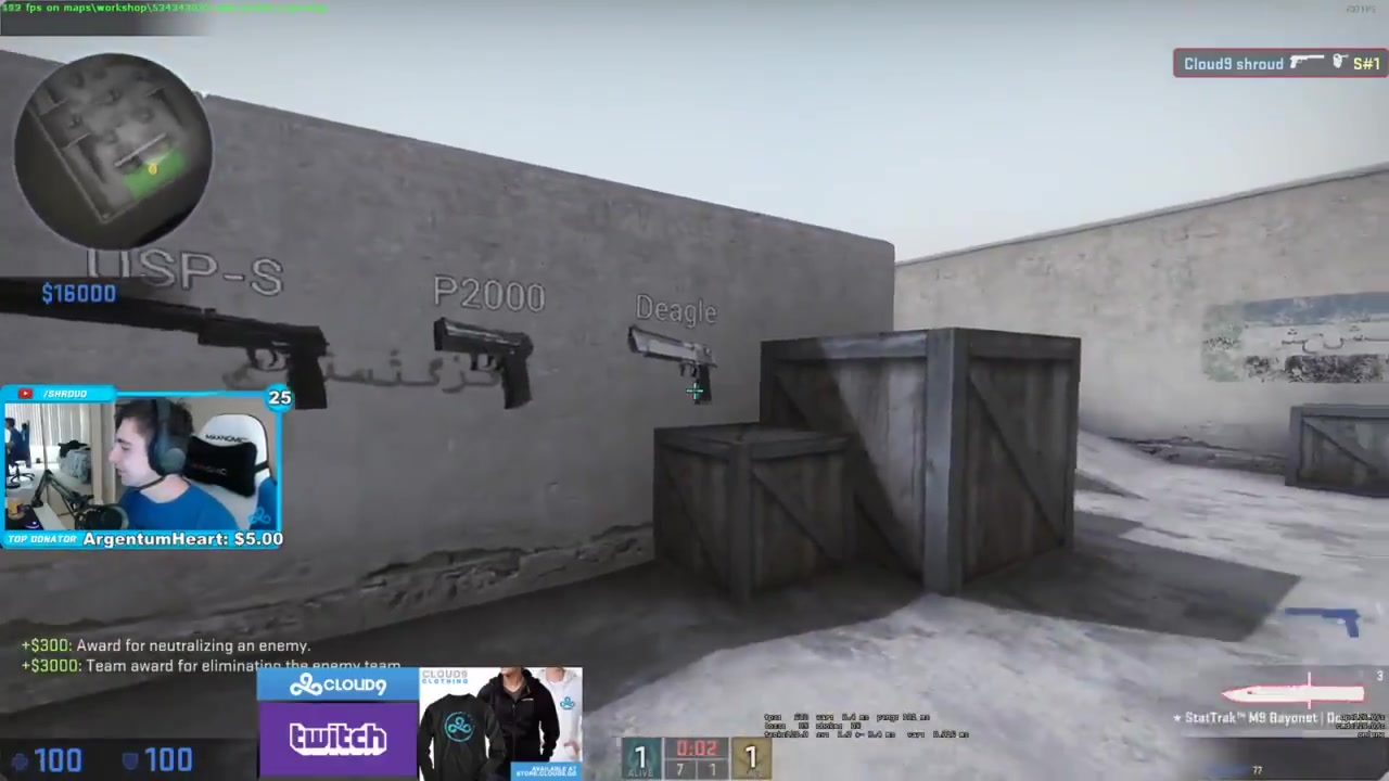 【csgo】 shroud vs s1mple 1v1