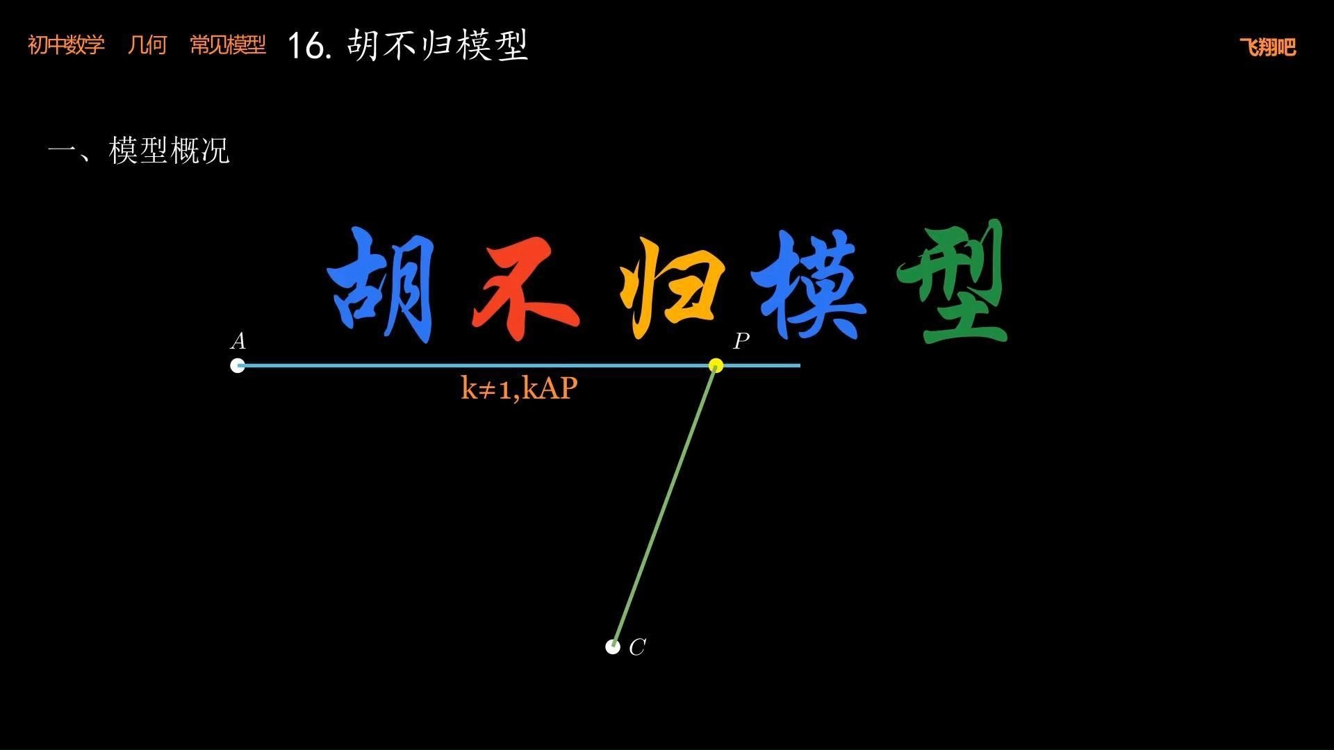 胡不归模型解题思路，一个视频秒懂