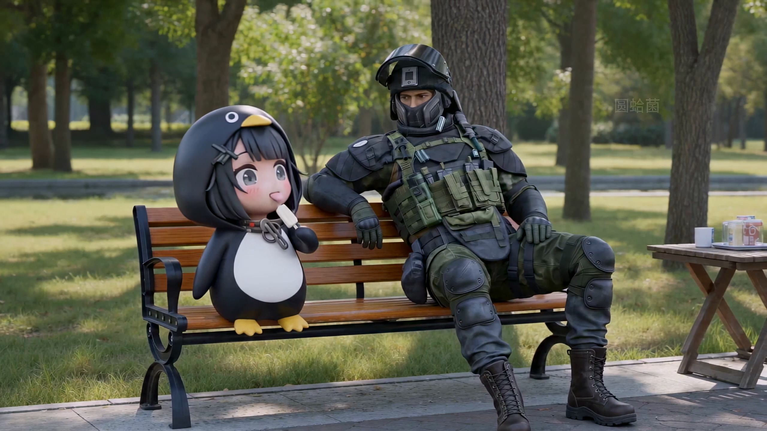 帮同事带娃，这次是教官
