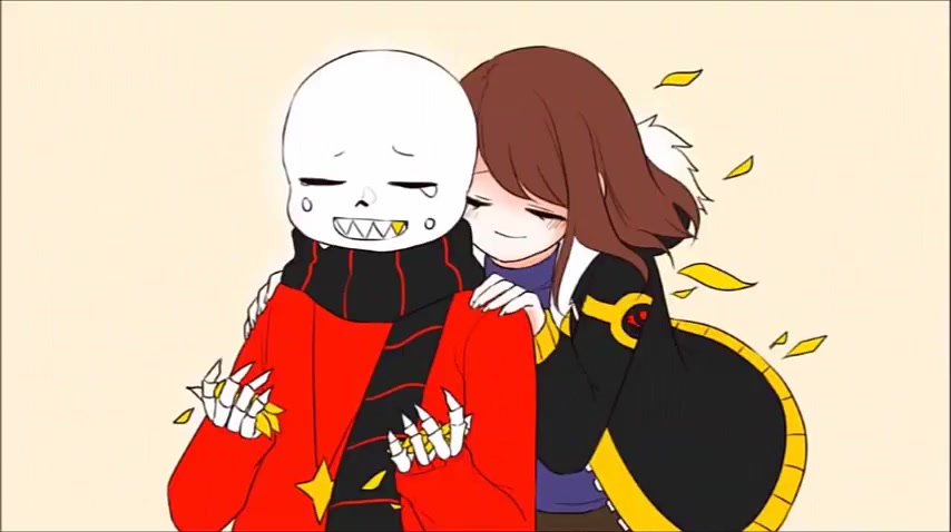 fell和frisk的流氓图片,sans惩罚frisk flowerfell sans and flowerfell frisk
