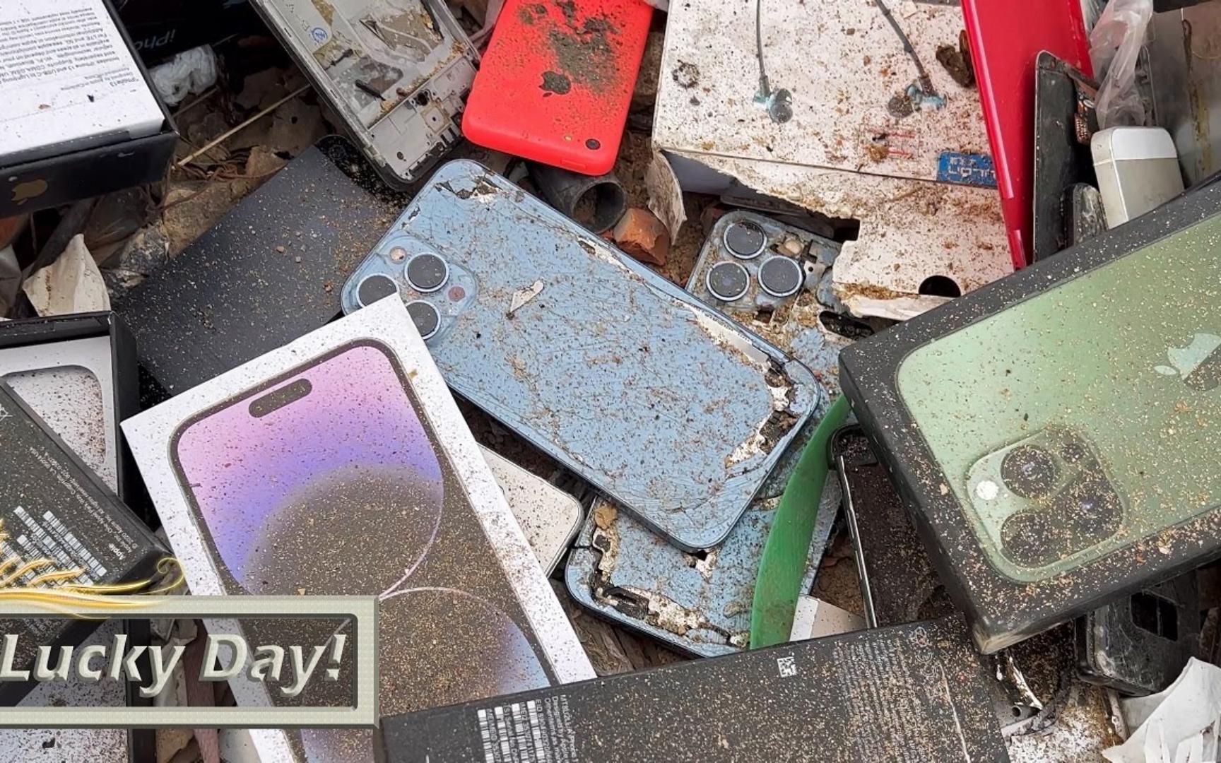 在垃圾堆里发现了很多坏掉的 iPhone！修复 iPhone 13 Pro Max