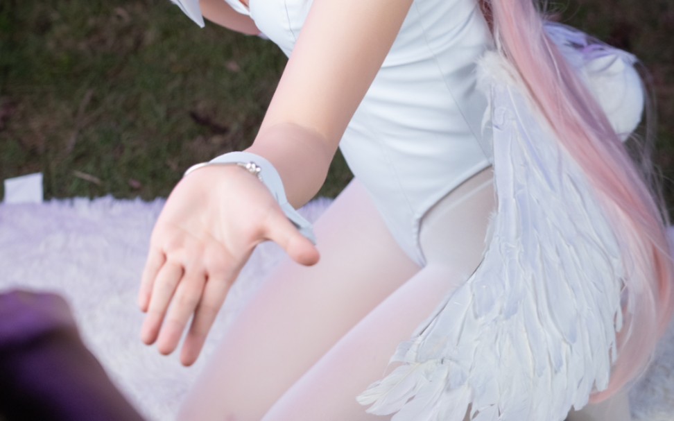 It has been harmonized. [Sacred Garden Unflowering Bunny Girl] - White Rabbit Out, White Silk Pink Rapunzel Focus Princess