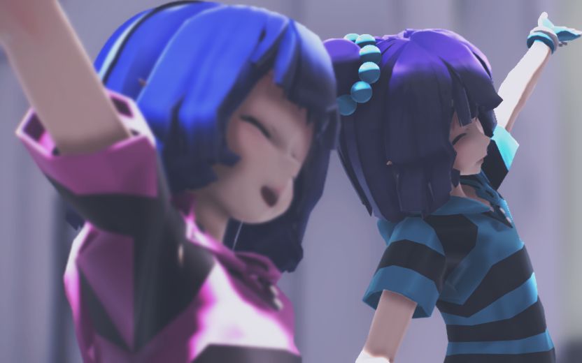 【凹凸世界mmd/模型配布】姐妹花和平的一天,(这其实是大家的错觉.