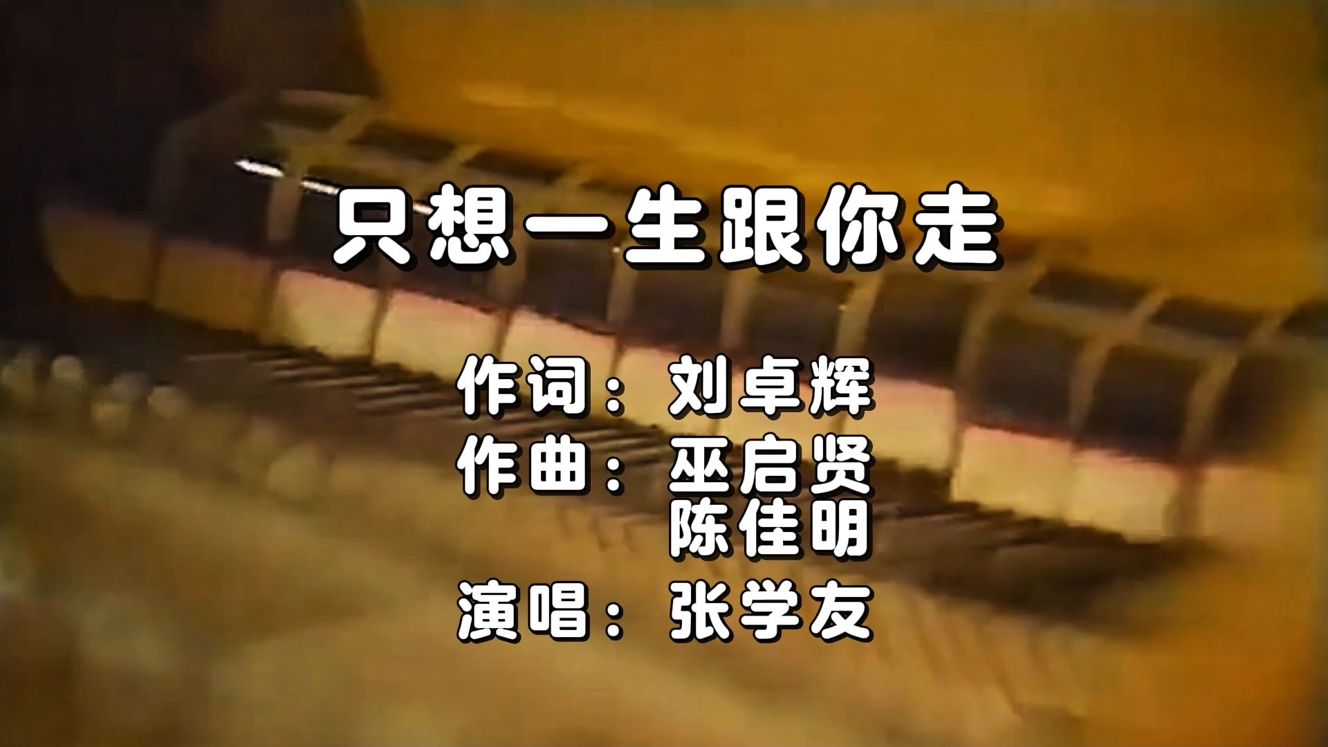 只想一生跟你走 张学友卡拉OK粤语伴奏