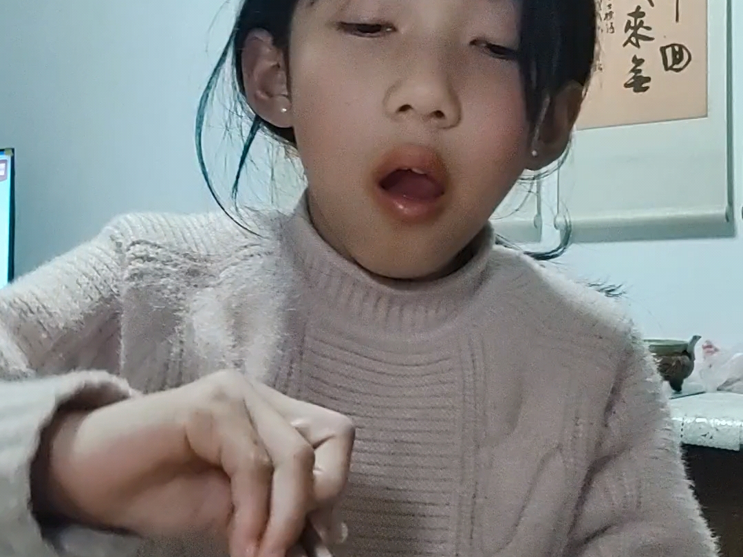 小学生第一次做吃播，欢迎支持！（新手勿喷，无剪辑一镜到底）