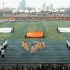 台州学院运动会上的古风汉服舞蹈表演。