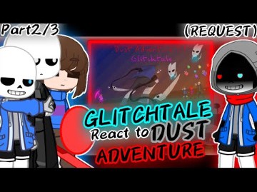 GLITCHTALE REACT TO DUST ADVENTURE PART 2/3 (REQUEST)