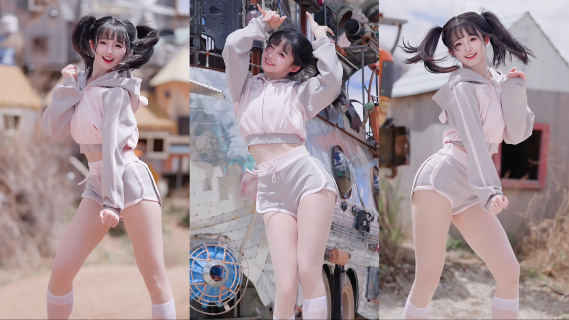 “全体都有！跟我一起 哒哒哒…”