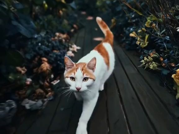 Sora最新视频：橙白相间的虎皮猫