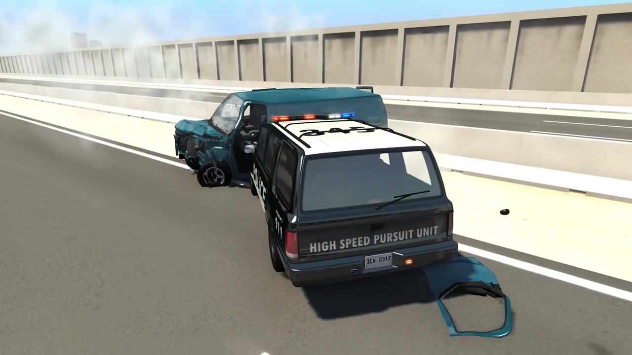 beamng drive:警车高速截击