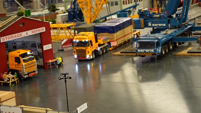 【RC】2021年多特蒙德国际模型展工业博览会上惊人的遥控卡车，遥控推土机，遥控重型运输