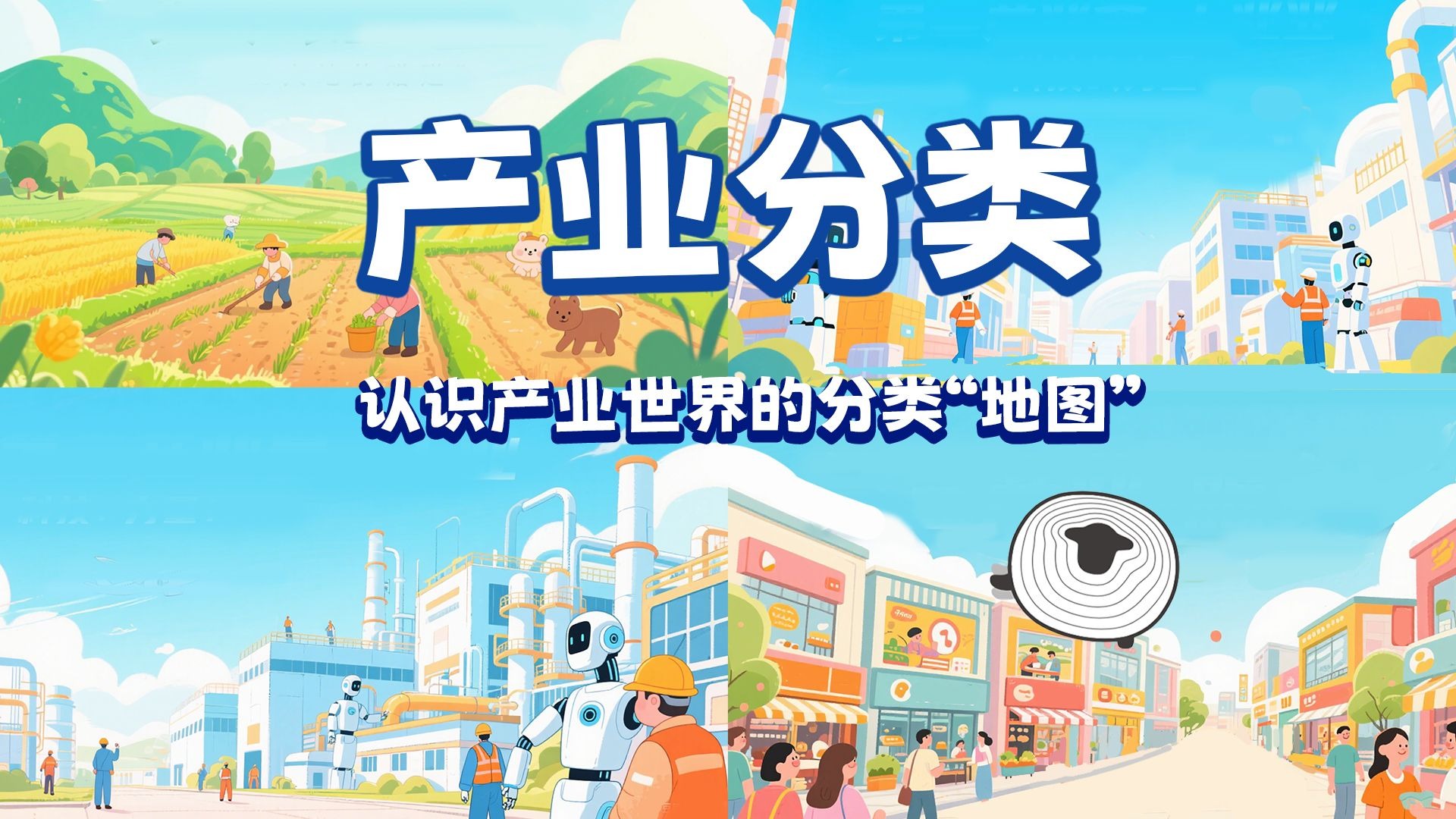 人文地理必看考点！三大产业，有哪些常考的细分方式？【羊羊地理 | 手绘动画134】