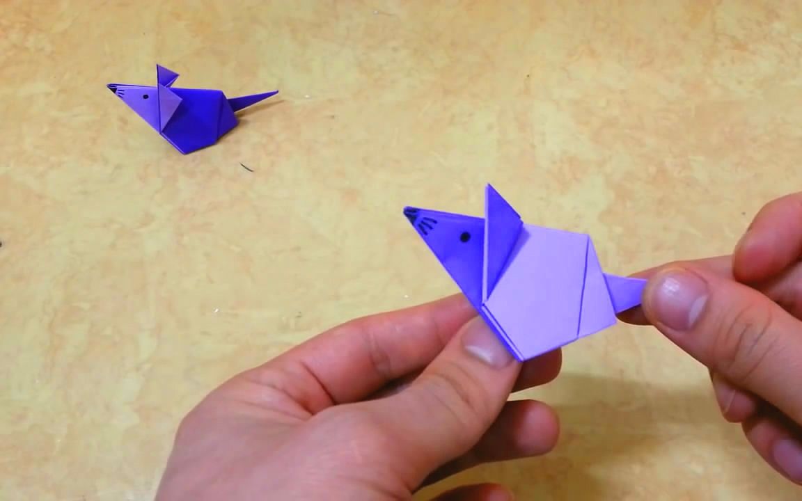 儿童手工diy,折纸可爱"老鼠"的方法,非常适合孩子们学习