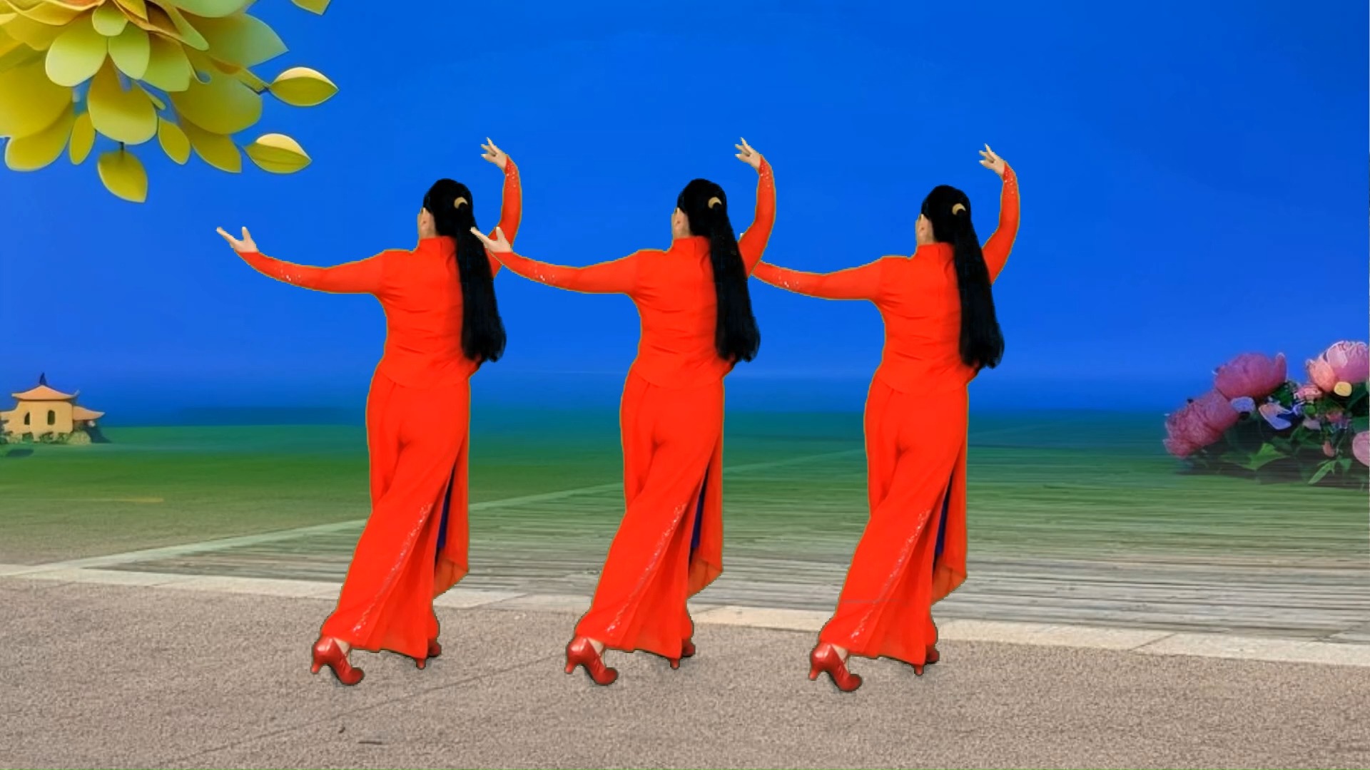 老歌广场舞《红梅赞》优美大气，简单易学