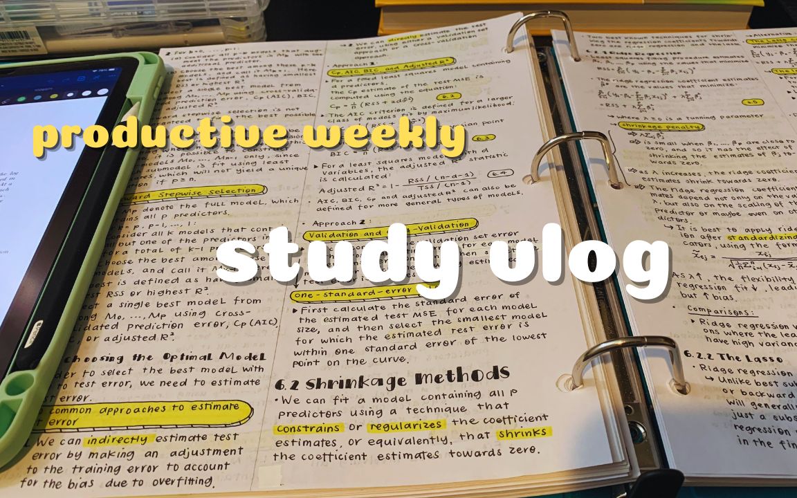 productive weekly study vlog 一周学习打卡日常 哔哩哔哩 bilibili