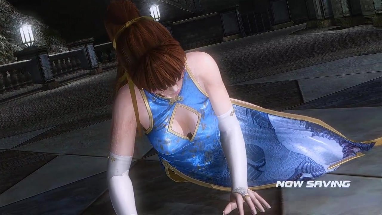 【眼睛】死或生5_旗袍dlc的霞的战败画面_难度8(最高难度)_doa5_doa5