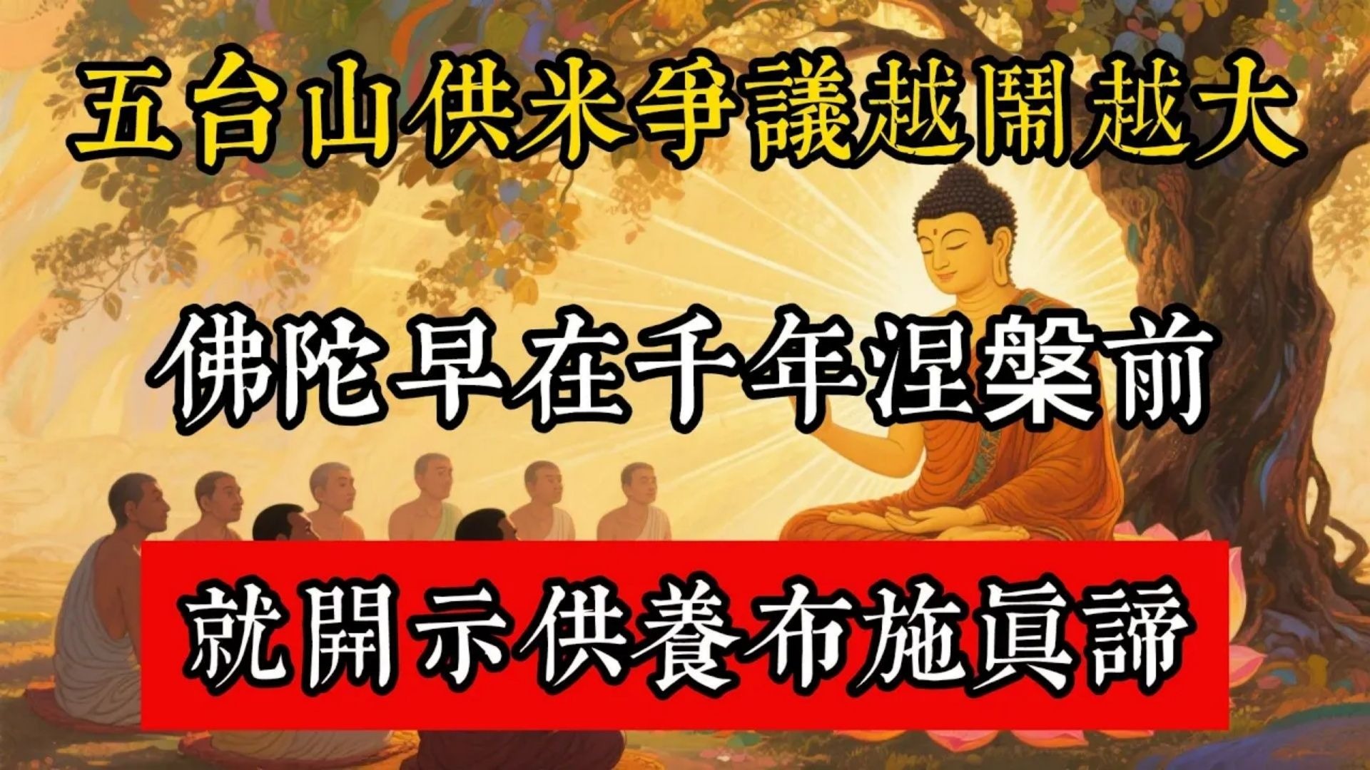 五台山供米爭議越鬧越大：佛陀早在千年涅槃前，就開示供養布施真諦！#佛教 #佛家 #佛法 #佛學知識 #佛學智慧 #修心修行 #佛教文化 #禪悟人生 #傳統文化