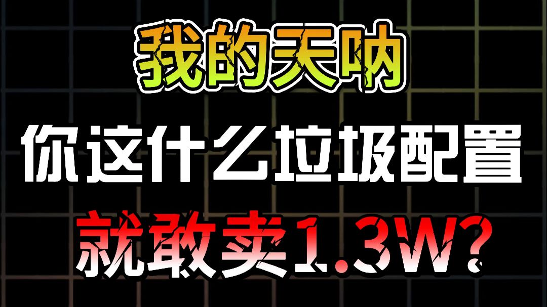 【垃圾鉴赏】你这什么东西就敢卖1.3W啊