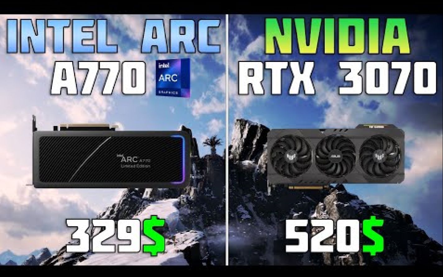 Intel Arc A770 Vs Nvidia Rtx 3070 常规以及带有光追测试 哔哩哔哩 Bilibili