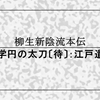 《武士の刀法-柳生新阴流》初级篇4（三学江户传