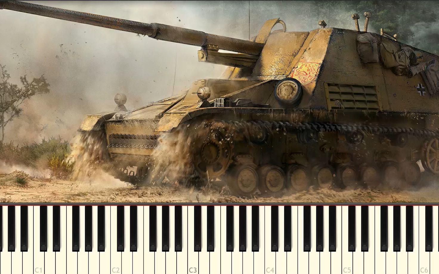 特效钢琴：《钢铁之师2》战斗配乐——燃烧的波罗的海