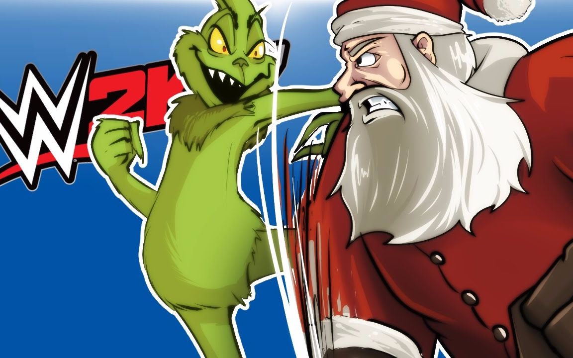 【h2o delirious】wwe 2k17-santa vs the grinch!