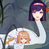 只是两只小天鹅🦢🦢游过