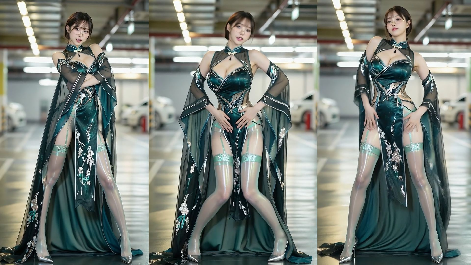 【油亮绿袍】Ah Yeah翻跳❤竖屏~真正的腿精诱惑