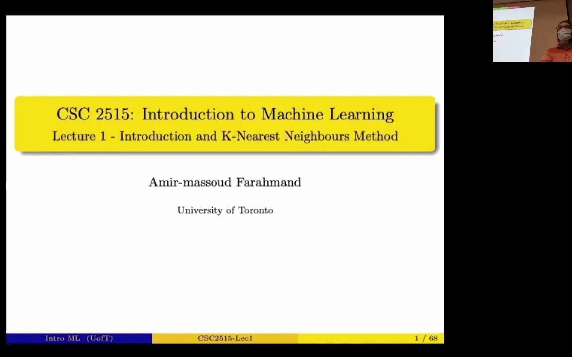 【机器学习】多伦多大学 CSC2515:机器学习概论(Fall 2021)by Amirmassoud Farahmand哔哩哔哩bilibili