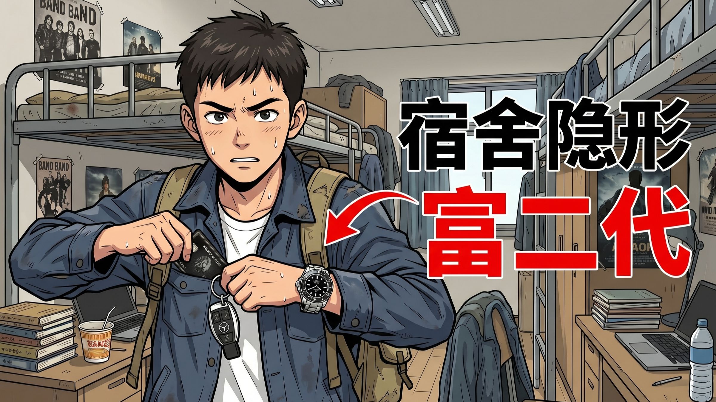 今天体验的人生副本是：宿舍里的隐形富二代！