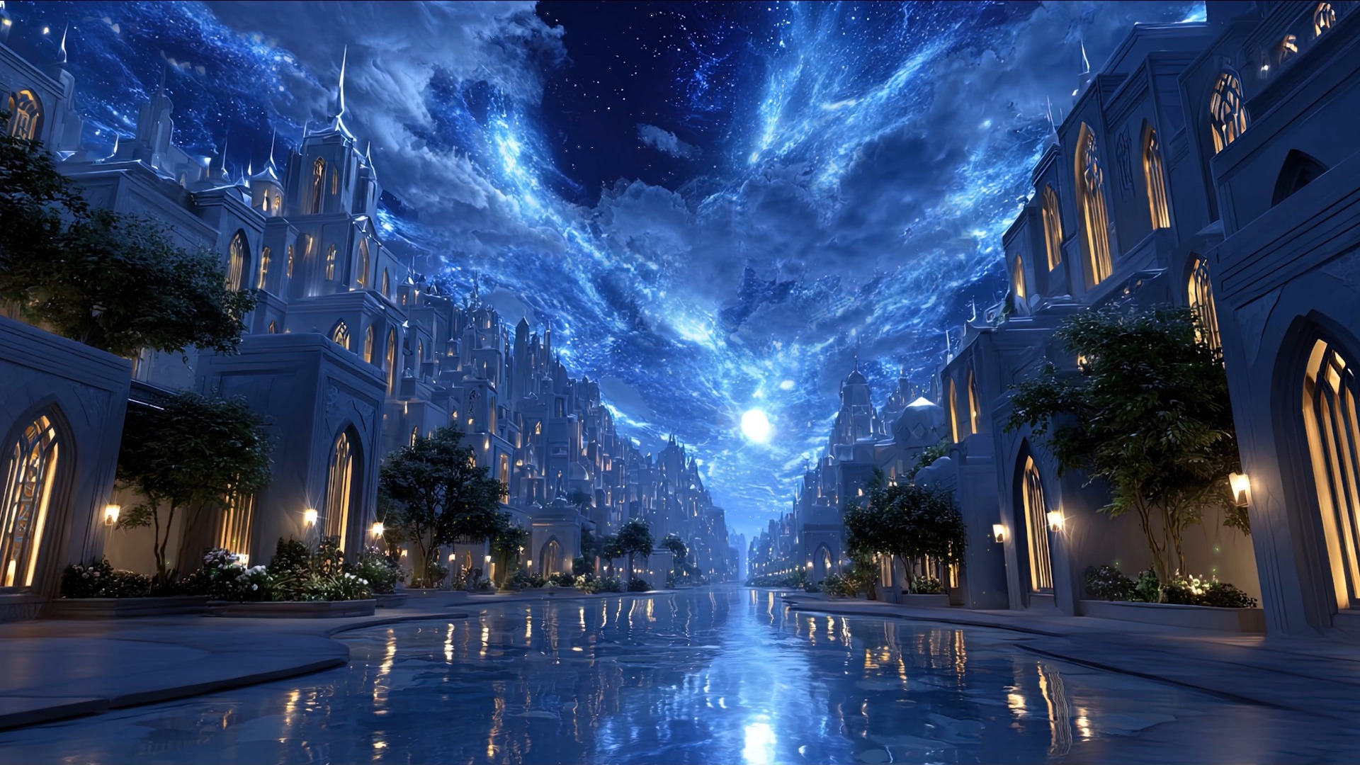 梦幻夜空-场景动态