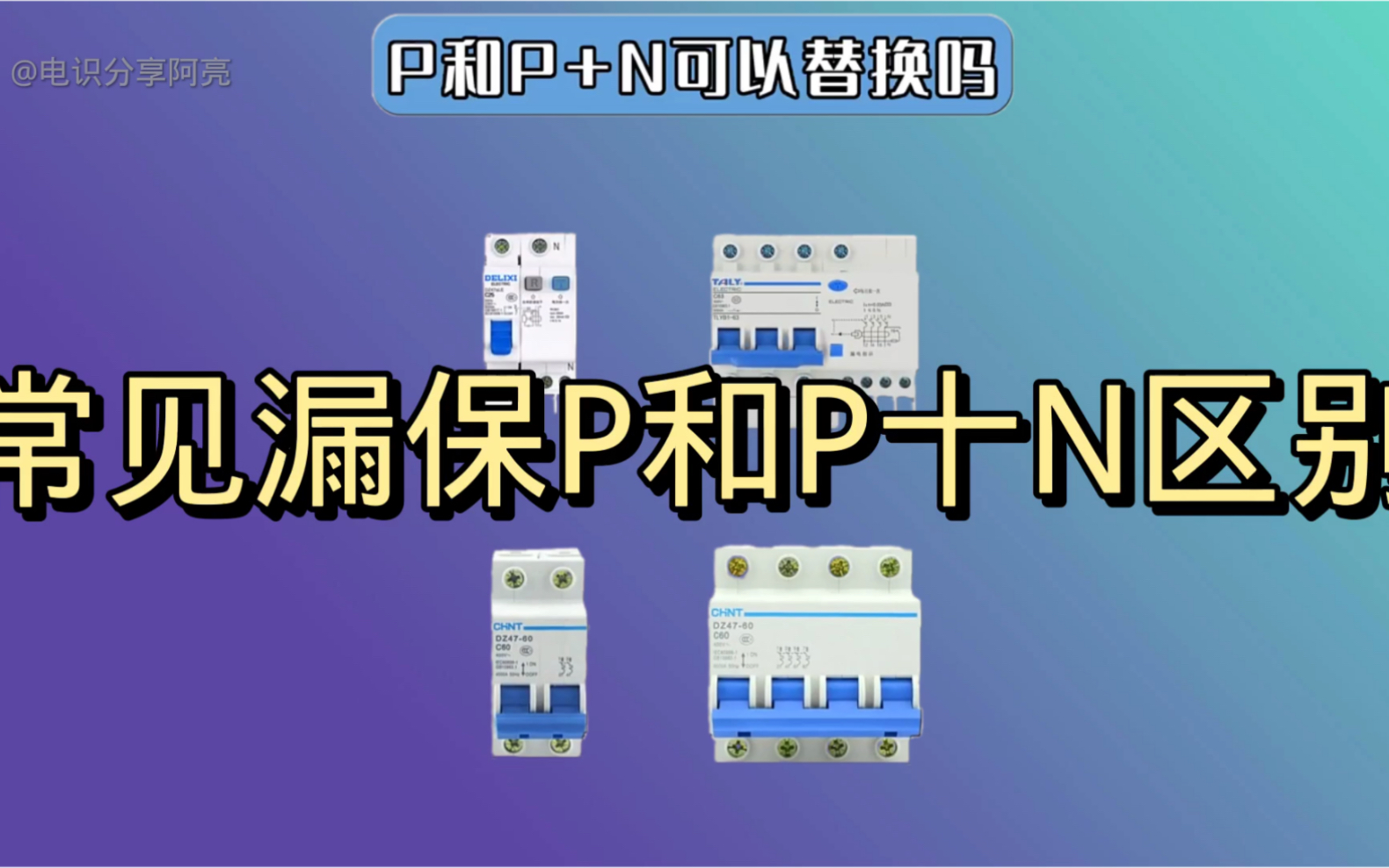 常见漏保区别P和P十N区别