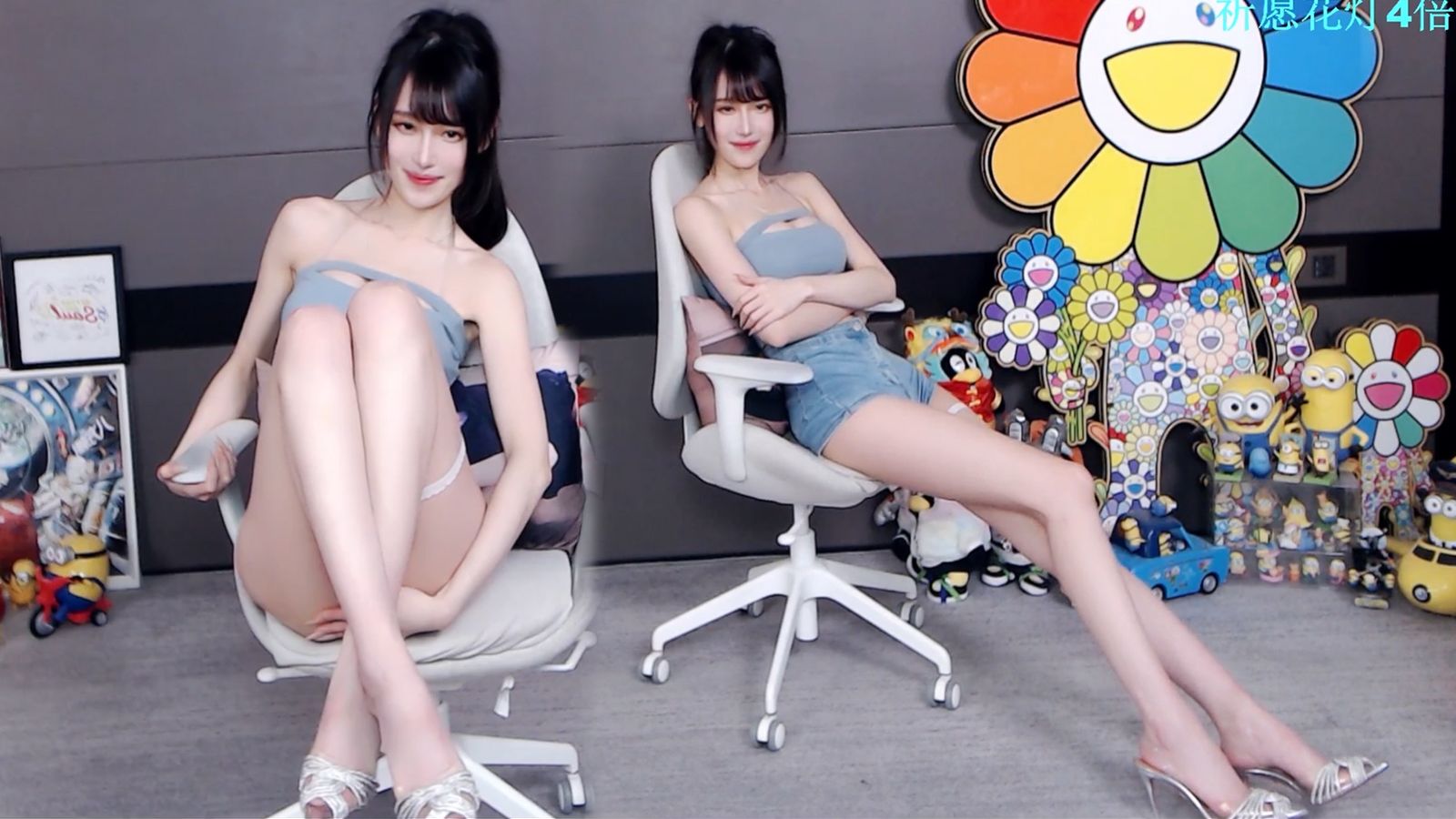 [腐团儿]原皮透明足尖,高马尾抹胸大大大