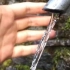 意大利网友Dario Bonzi在阿尔卑斯山游玩时，发现了一道“完全静止”的水流。外表固态一般的水柱内部其实却在真实地流