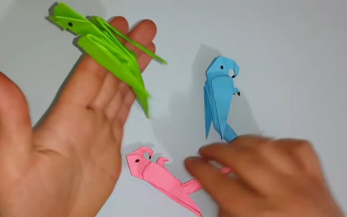 折纸—鹦鹉 可以挂在手指上how to make origami 3d parrot - best