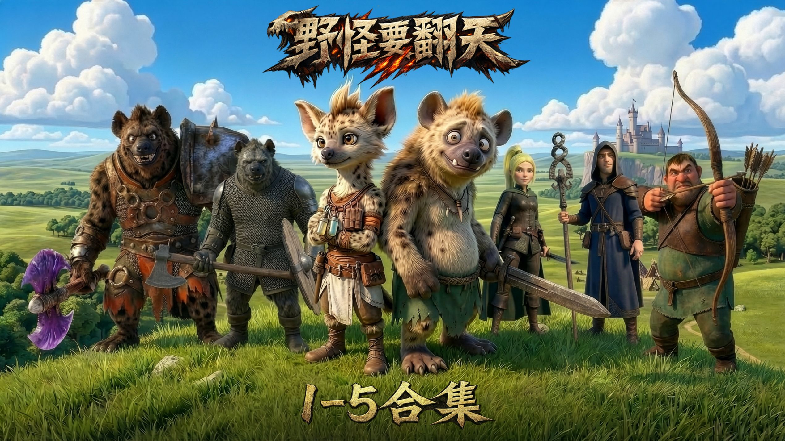 花了一个月时间，竟然真的用Ai制作出原创动画:野怪要翻天!这次给大家上1-5集的合集！看到爽