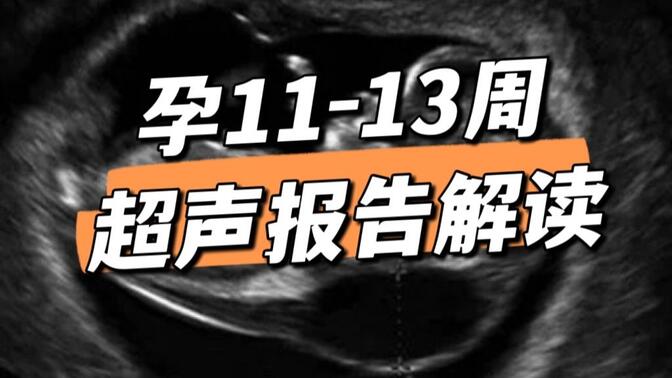 孕11-13周超声报告解读
