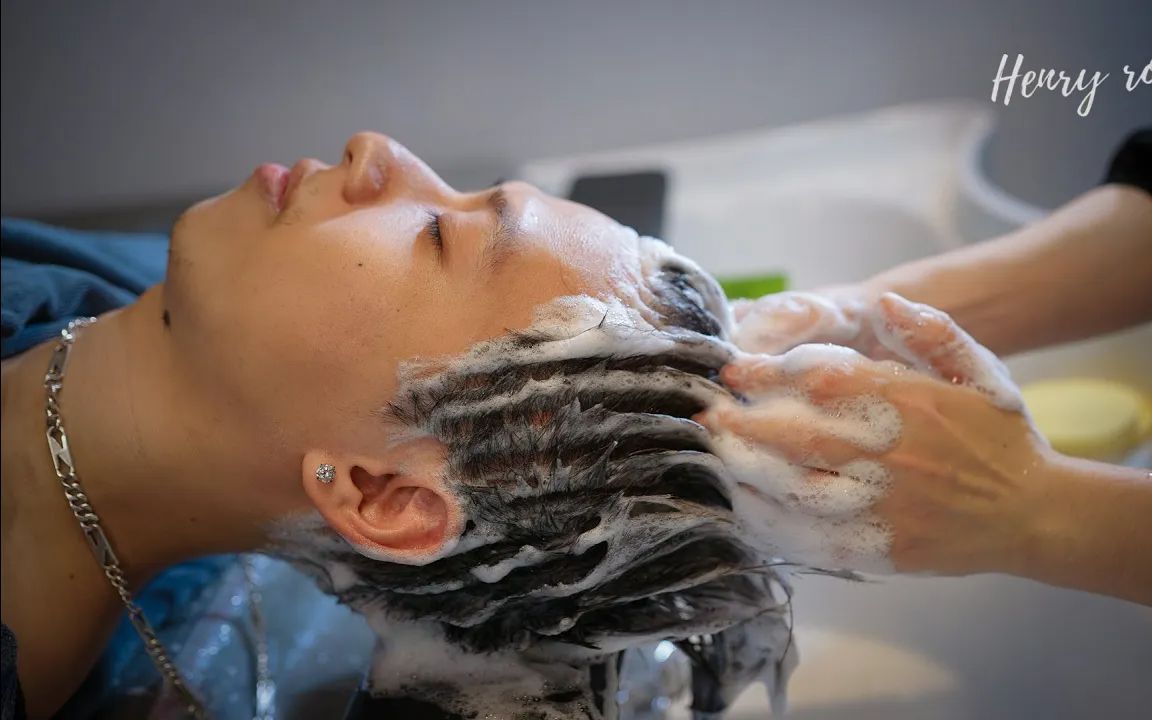 【沉浸式洗头】最喜欢美发店洗头发的头皮抓挠、和头部按摩