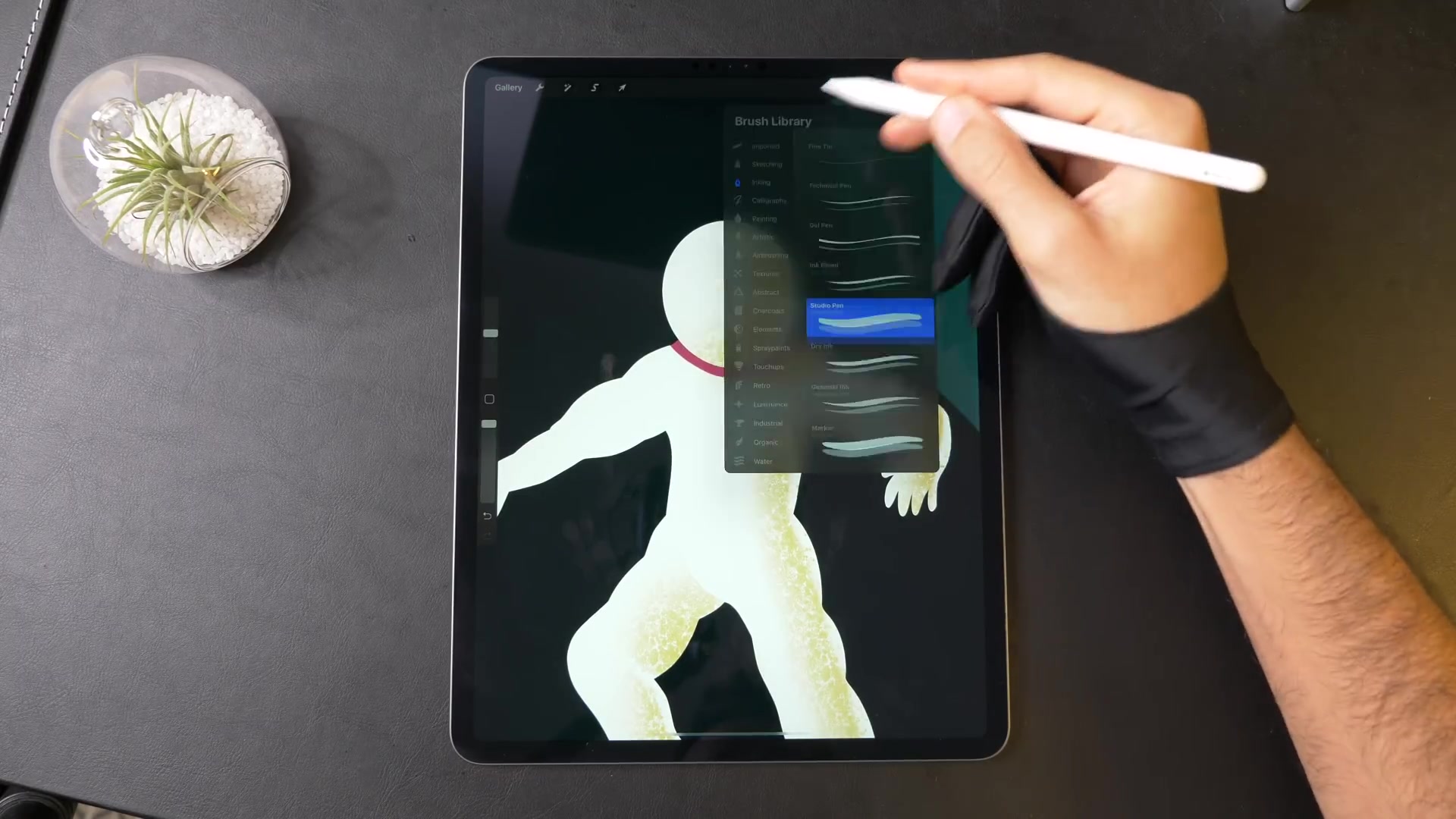 【galshir】用ipadpro画画之宇航员高中英语教学单词ppt图片