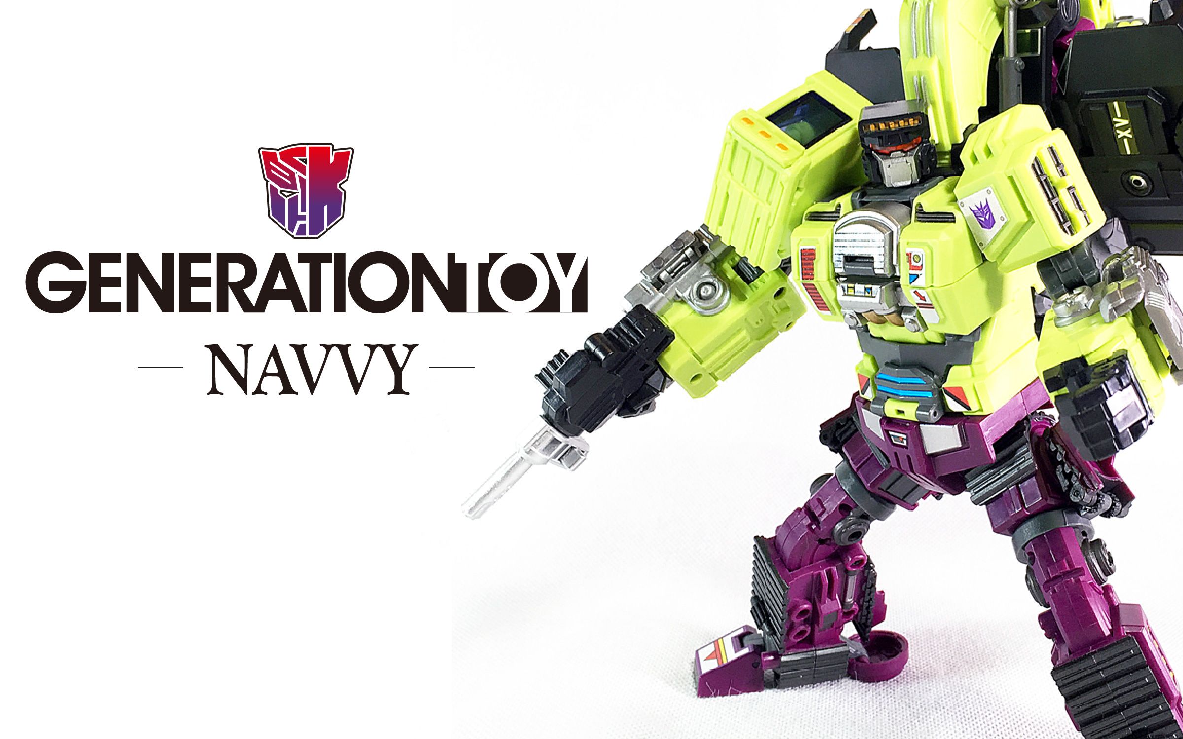 KL变形金刚玩具分享51 第三方 GT 工程合体 大力神 挖掘机+细节贴纸 Generation toy Navvy+Reprolabels哔哩哔哩bilibili